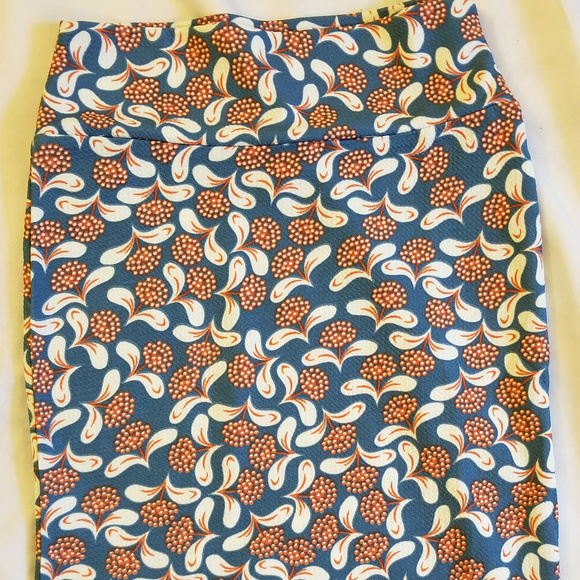 LuLaRoe Dresses & Skirts - 4/$35 EUC LulaRoe S Cassie Skirt Blue Orange